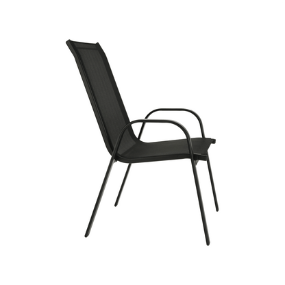 Scaun stivuibil, gri închis/negru, ALDERA