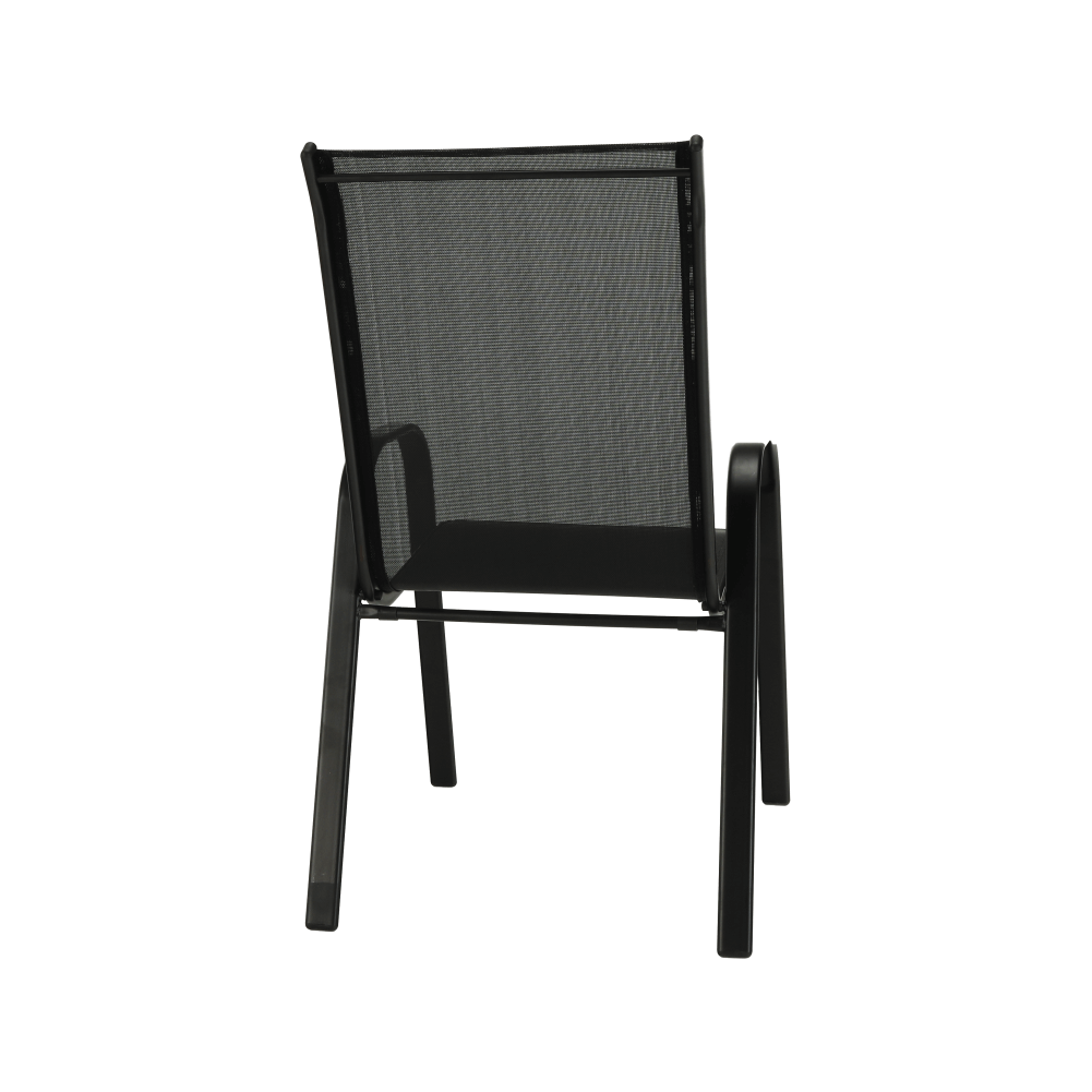 Scaun stivuibil, gri închis/negru, ALDERA