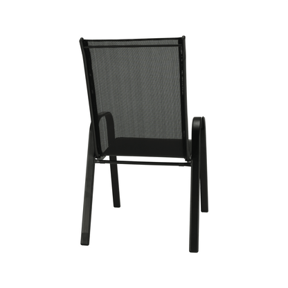 Scaun stivuibil, gri închis/negru, ALDERA