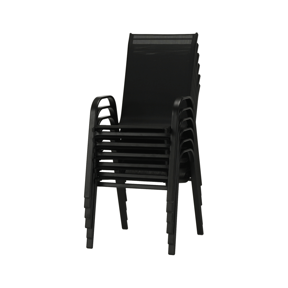 Scaun stivuibil, gri închis/negru, ALDERA