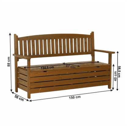 Bancă de grădină, maro, 150cm, AMULA