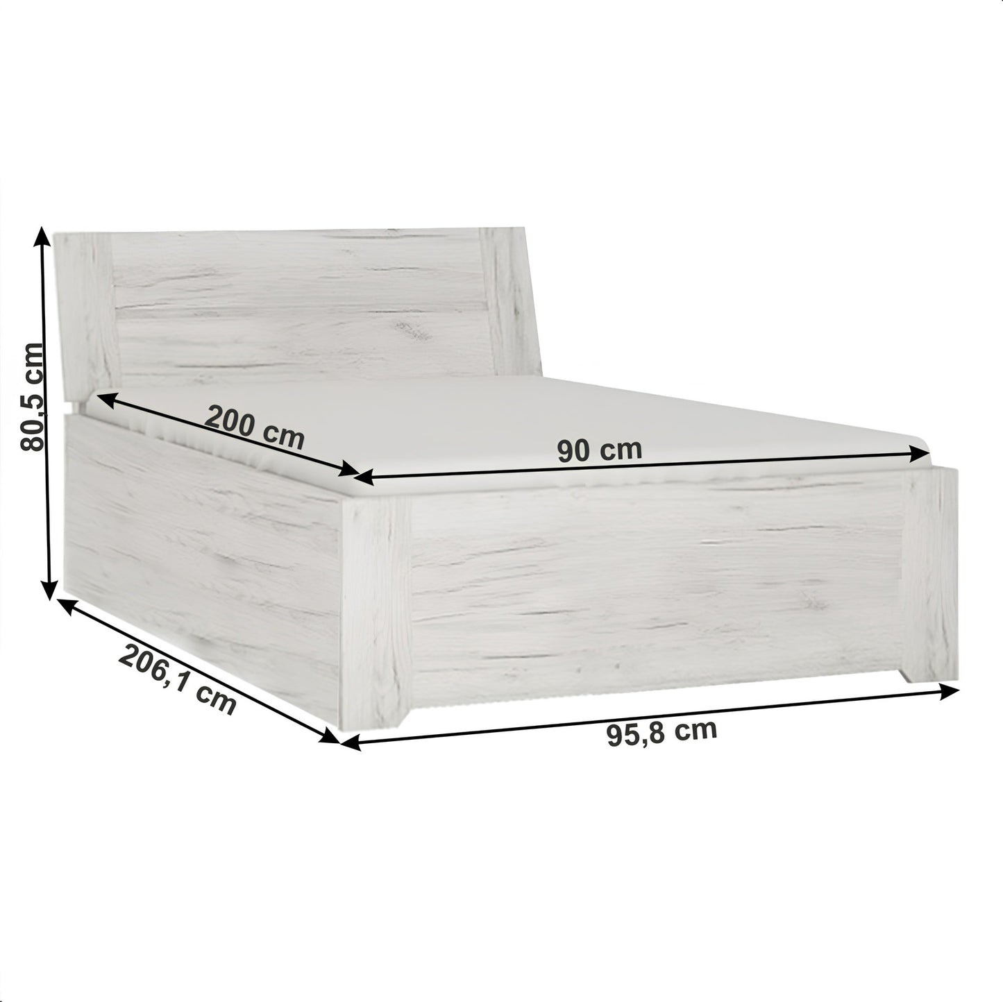 Pat typ 90, alb craft, 90x200, ANGEL