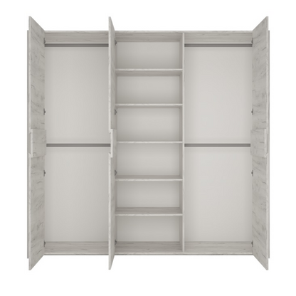 Set dormitor, (dulap, pat 160x200, 2x noptieră), alb craft, ANGEL