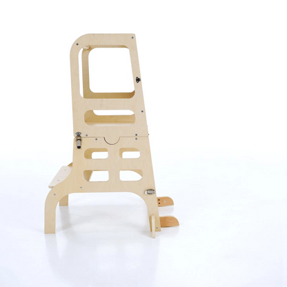 Turnul de învăţare Montessori 3în1 cu tablă, natural, MAGAN