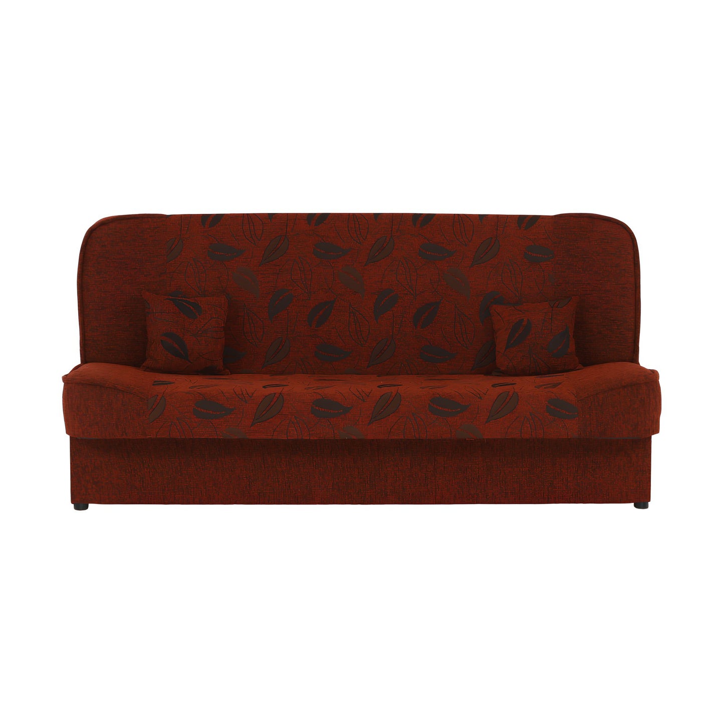 Canapea extensibilă, material textil cărămiziu/model, ASIA NEW