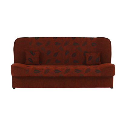 Canapea extensibilă, material textil cărămiziu/model, ASIA NEW