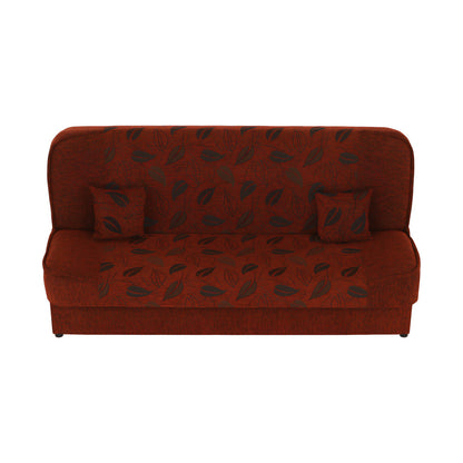 Canapea extensibilă, material textil cărămiziu/model, ASIA NEW