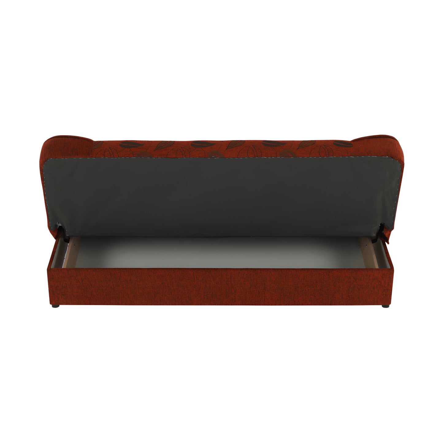 Canapea extensibilă, material textil cărămiziu/model, ASIA NEW