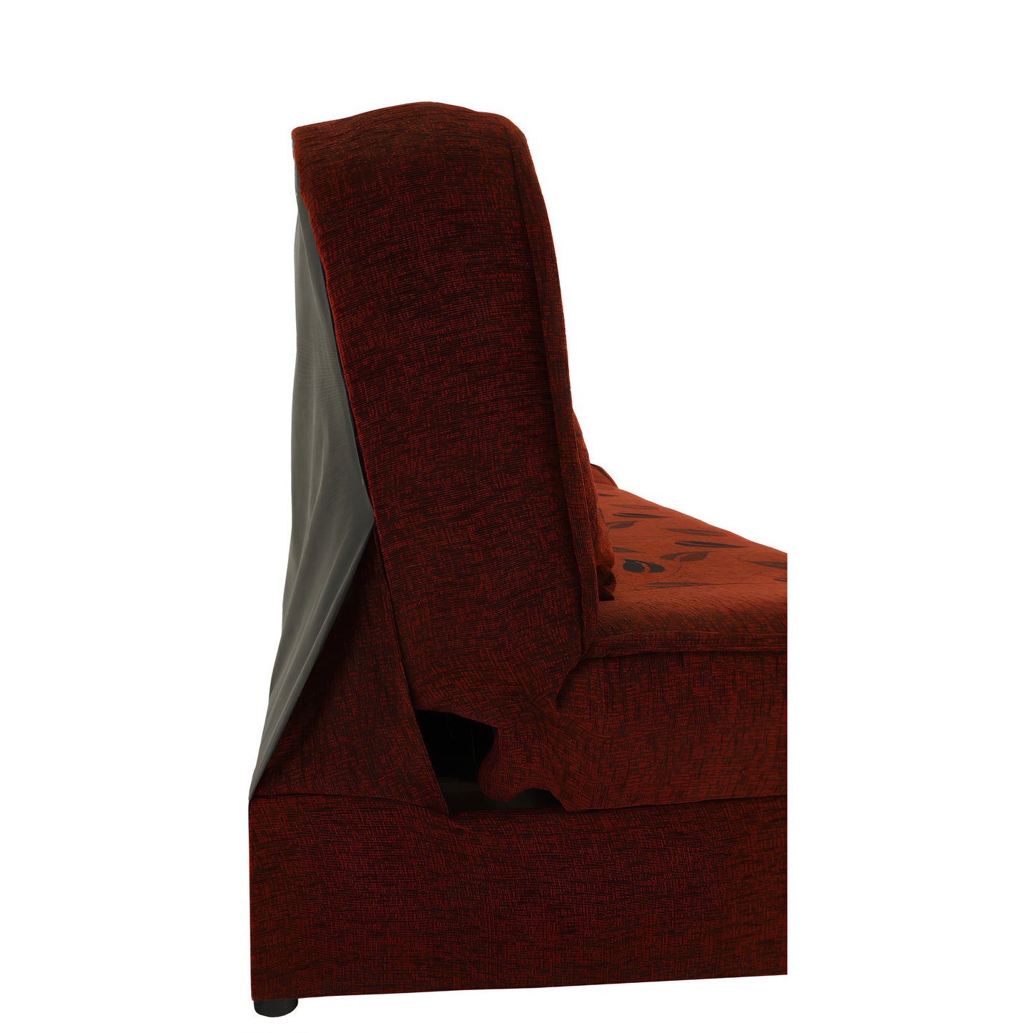 Canapea extensibilă, material textil cărămiziu/model, ASIA NEW