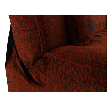 Canapea extensibilă, material textil cărămiziu/model, ASIA NEW