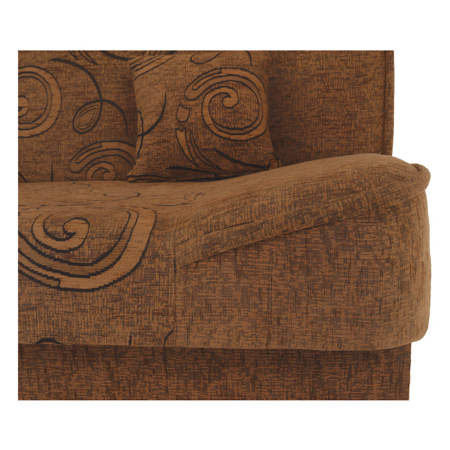 Canapea extensibilă, material textil auriu/model, ASIA NEW