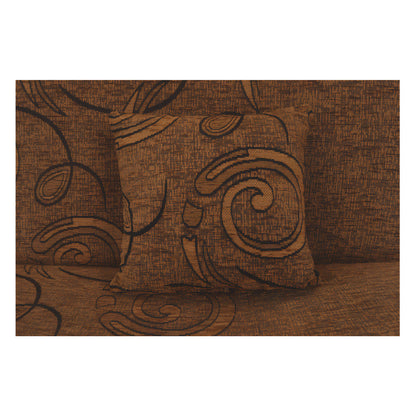 Canapea extensibilă, material textil auriu/model, ASIA NEW