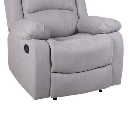 Fotoliu relaxant reglabil, material gri deschis, ASKOY NEW