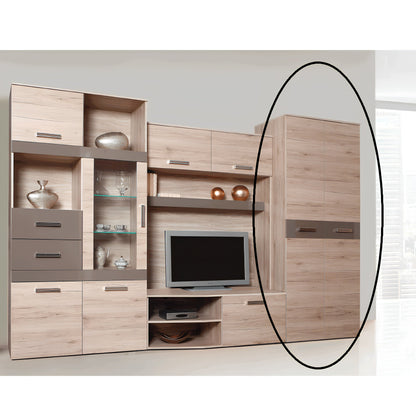 Ansamblu living, stejar san marino/latte extra lucios HG, ASSOR