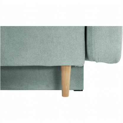 Canapea extensibilă, verde mentă textil Queens, AURELIA