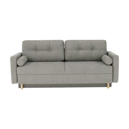 Canapea extensibilă, gri textil  Queens, AURELIA
