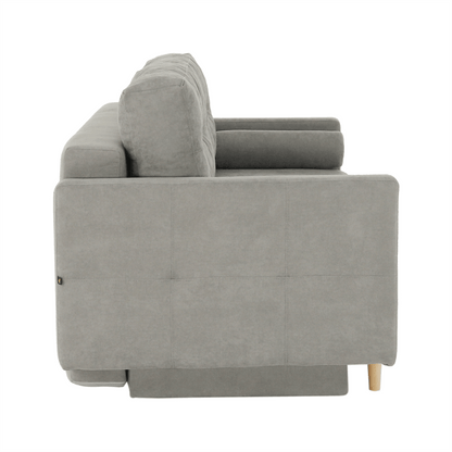 Canapea extensibilă, gri textil  Queens, AURELIA