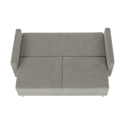 Canapea extensibilă, gri textil  Queens, AURELIA