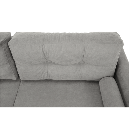Canapea extensibilă, gri textil  Queens, AURELIA