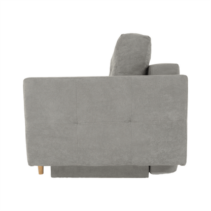 Canapea extensibilă, gri textil  Queens, AURELIA