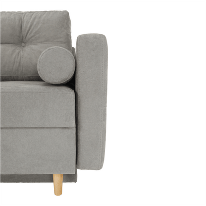 Canapea extensibilă, gri textil  Queens, AURELIA
