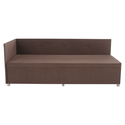 Canapea extensibilă cu spaţiu de depozitare, maro Taupe, AURIA UNI
