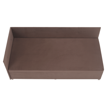 Canapea extensibilă cu spaţiu de depozitare, maro Taupe, AURIA UNI