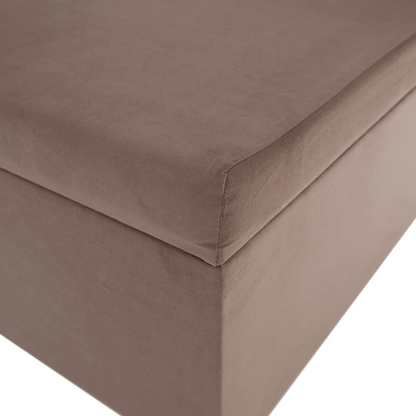 Canapea extensibilă cu spaţiu de depozitare, maro Taupe, AURIA UNI