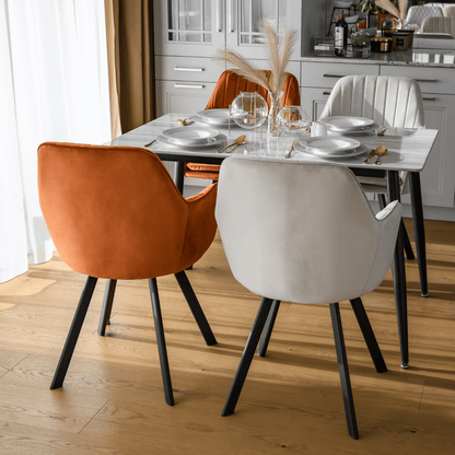 Scaun de design, bej-gri, ţesătură Velvet, AURIL