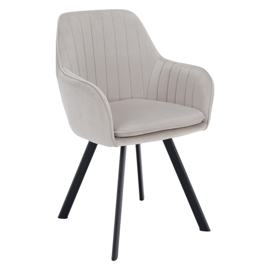 Scaun de design, bej-gri, ţesătură Velvet, AURIL