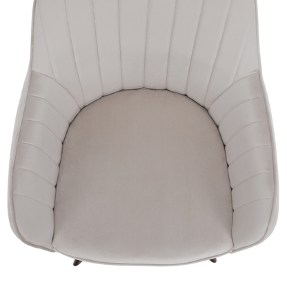 Scaun de design, bej-gri, ţesătură Velvet, AURIL