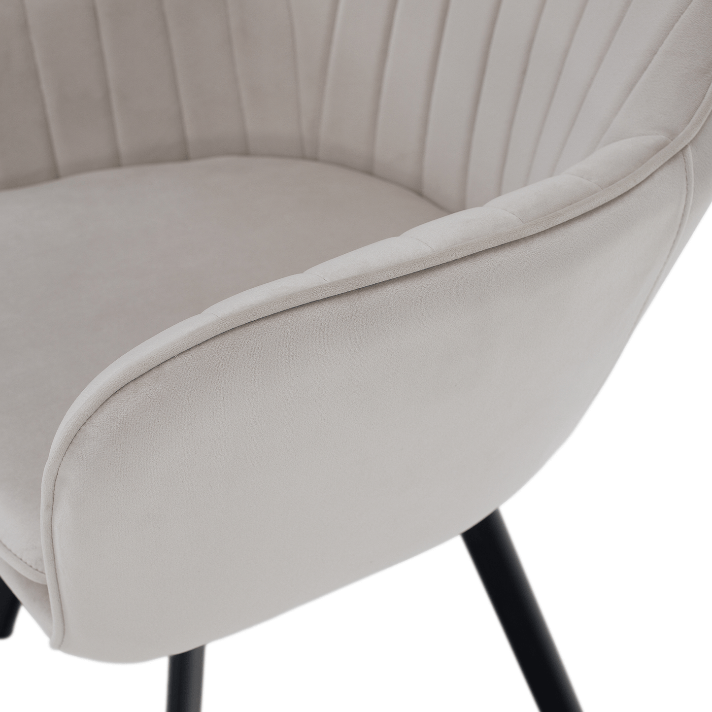 Scaun de design, bej-gri, ţesătură Velvet, AURIL