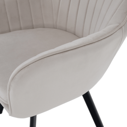 Scaun de design, bej-gri, ţesătură Velvet, AURIL