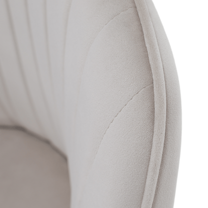 Scaun de design, bej-gri, ţesătură Velvet, AURIL