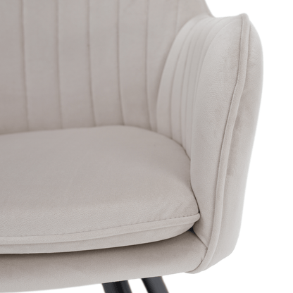 Scaun de design, bej-gri, ţesătură Velvet, AURIL