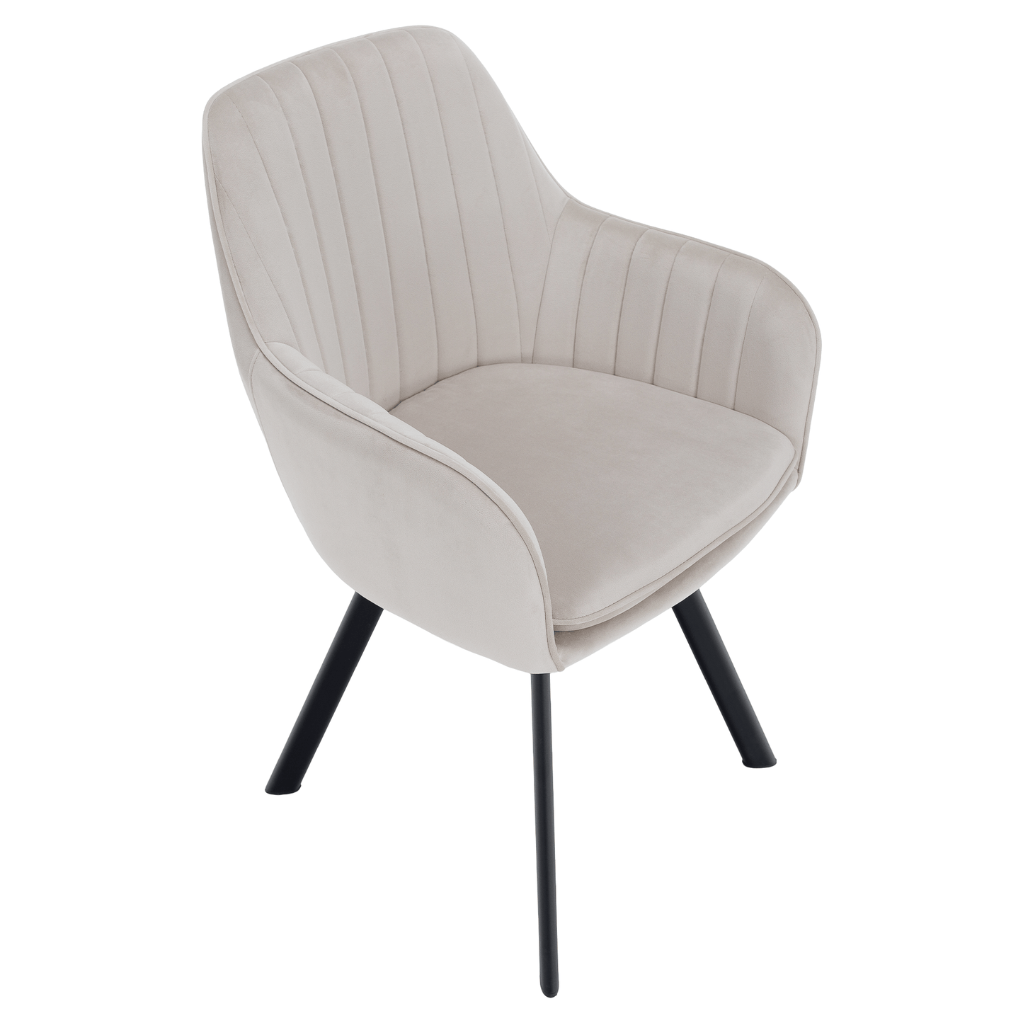 Scaun de design, bej-gri, ţesătură Velvet, AURIL