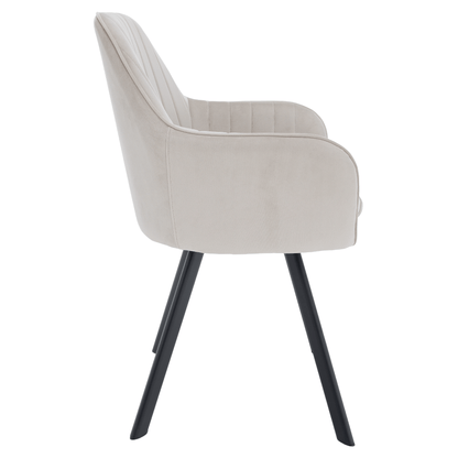 Scaun de design, bej-gri, ţesătură Velvet, AURIL