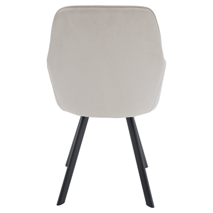 Scaun de design, bej-gri, ţesătură Velvet, AURIL