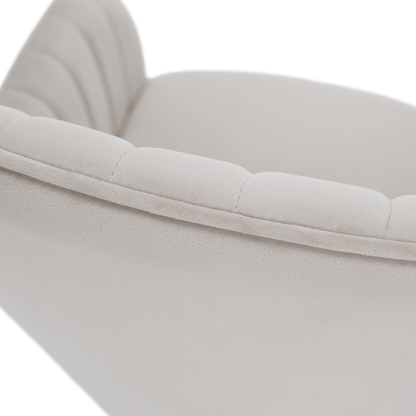 Scaun de design, bej-gri, ţesătură Velvet, AURIL