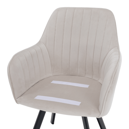 Scaun de design, bej-gri, ţesătură Velvet, AURIL