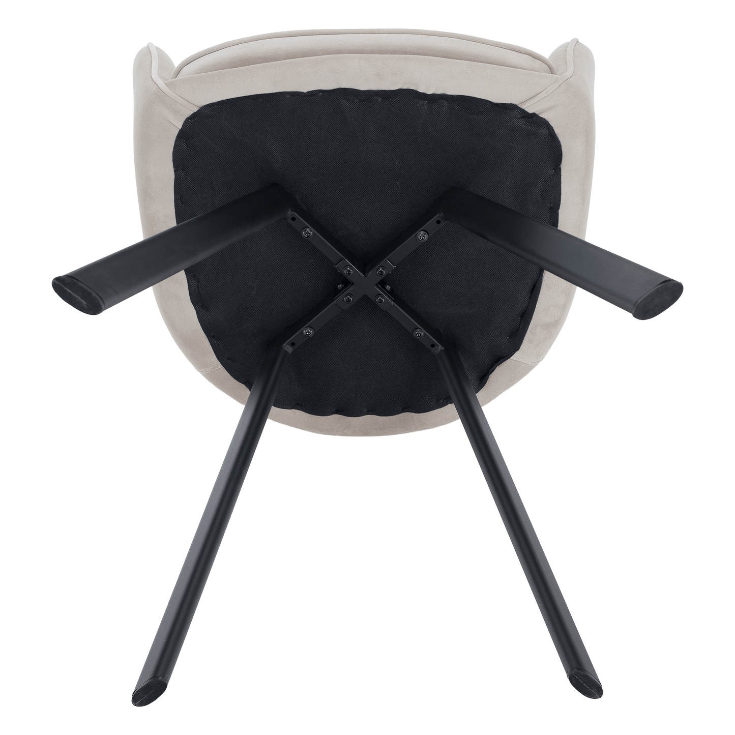 Scaun de design, bej-gri, ţesătură Velvet, AURIL