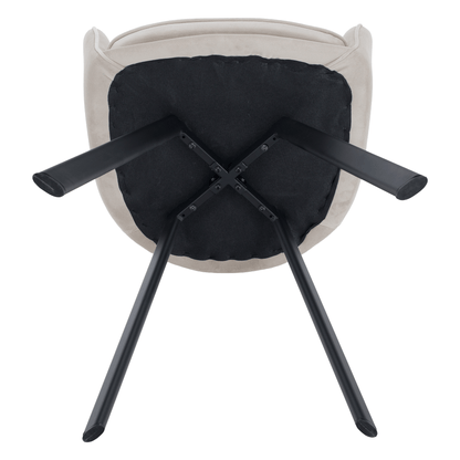 Scaun de design, bej-gri, ţesătură Velvet, AURIL