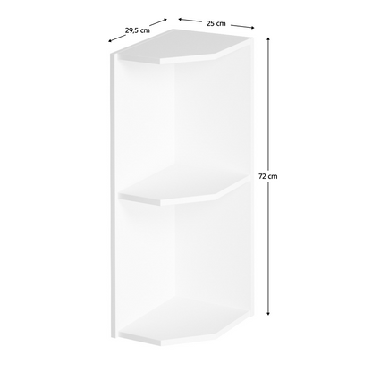 Dulap de colţ superior, alb, AURORA G25PZ