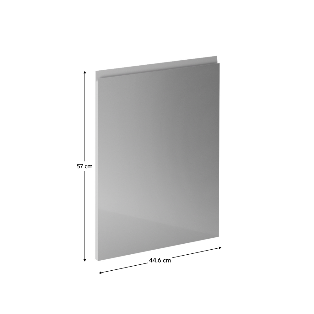 Uşă pentru maşina de spălat vase, alb/gri HG extra lucios, 44,6x57, AURORA