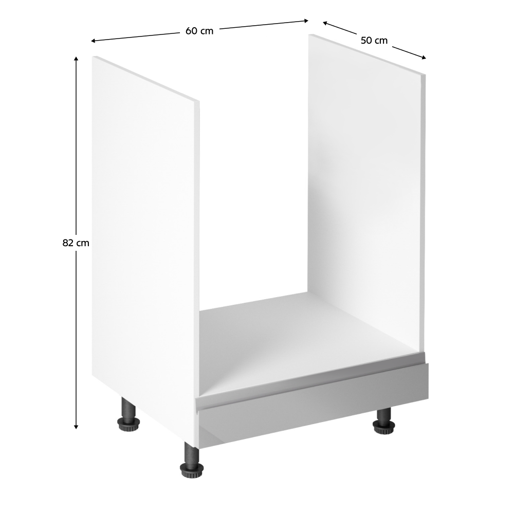 Dulap pentru aparate electrocasnice, alb/gri extra lucios, AURORA D60ZK