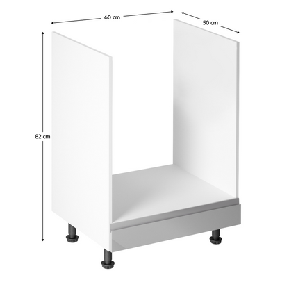 Dulap pentru aparate electrocasnice, alb/gri extra lucios, AURORA D60ZK