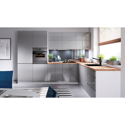 Dulap pentru alimente, alb/gri extra lucios, dreapta, AURORA D60R