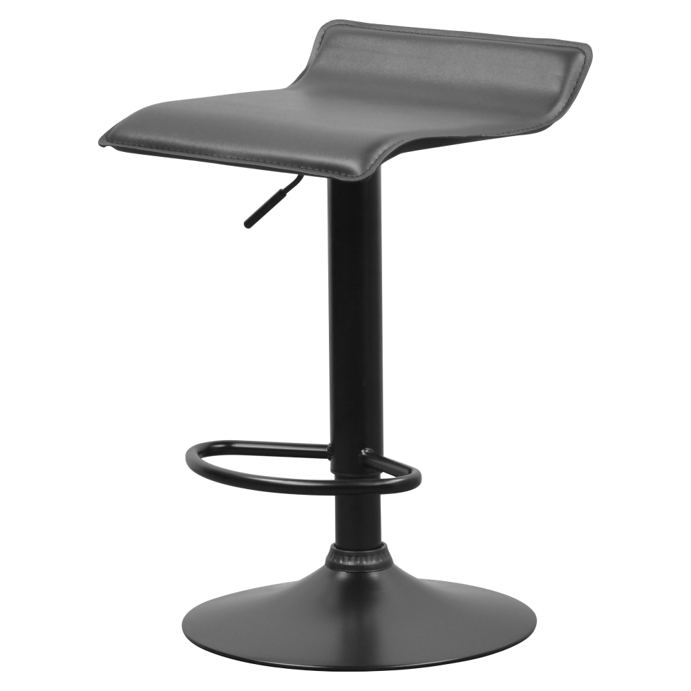 Scaun de bar, piele ecologică neagră, BAILI