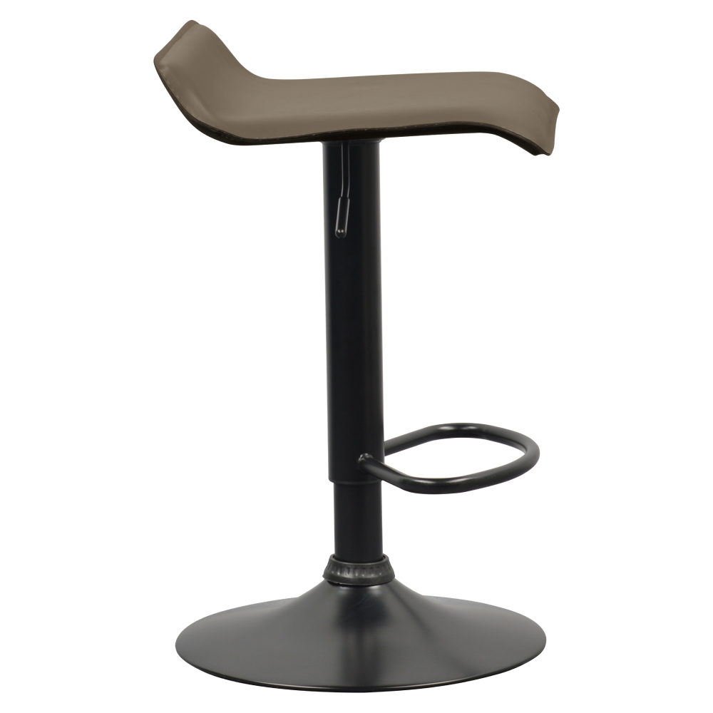 Scaun de bar, piele ecologică Taupe gri-maro, BAILI