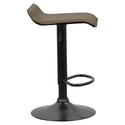 Scaun de bar, piele ecologică Taupe gri-maro, BAILI